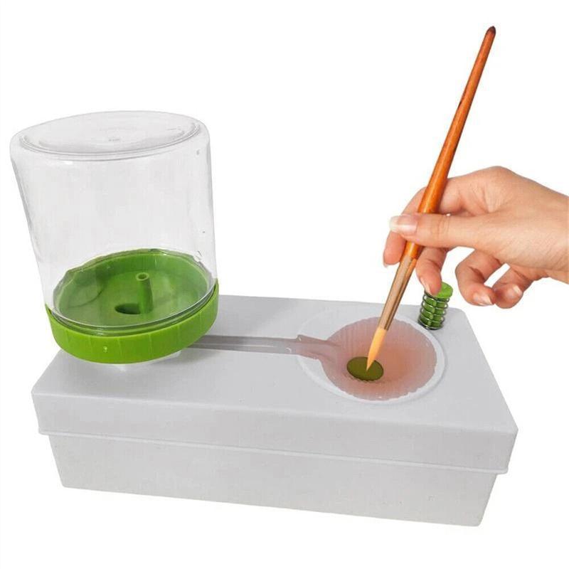 Paintbrush Rinser Cleaning Brush Washer for Watercolour and Calligraphy - Green and Pink - view 11
