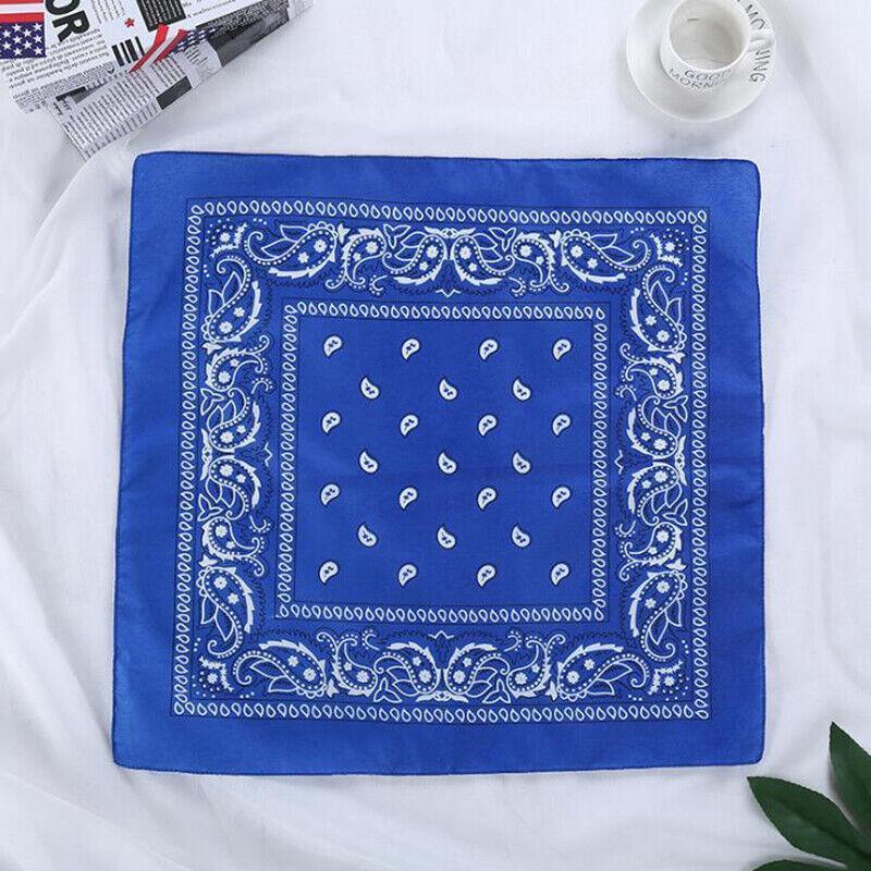 Paisley Bandana Head Wrap for Face, Neck and Head - Dark Blue - view 10