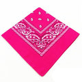 Paisley Bandana Head Wrap Scarf - Fuchsia