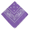 Paisley Bandana Head Wrap Scarf - Light Purple