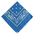 Paisley Bandana Head Wrap Scarf - Medium Blue