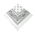 Paisley Bandana Head Wrap Scarf - White