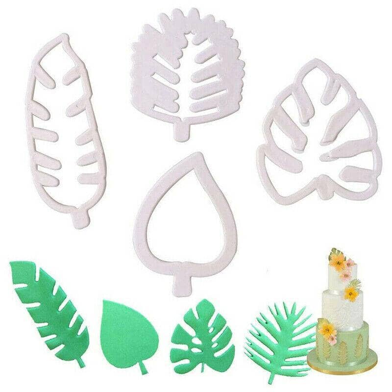 Palm Tree, Turtle and Leaf Fondant Cookie Cutter Set of 4 - view 2