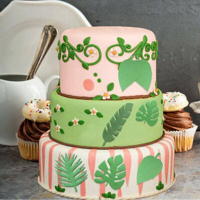 Palm Tree, Turtle and Leaf Fondant Cookie Cutter Set of 4 - view 3