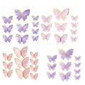 Paper Butterfly Cake Toppers, Pack of 10 - Pink with Gold Wing Lines - view 3