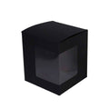 Paper Corner Window Gift Boxes, Pack of 50 - Black