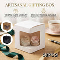 Paper Corner Window Gift Boxes, Pack of 50 - Black - view 2