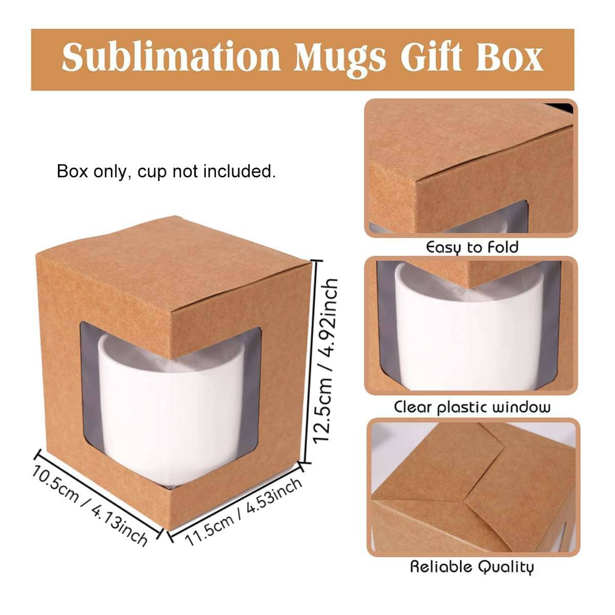 Paper Corner Window Gift Boxes, Pack of 50 - Black - view 4
