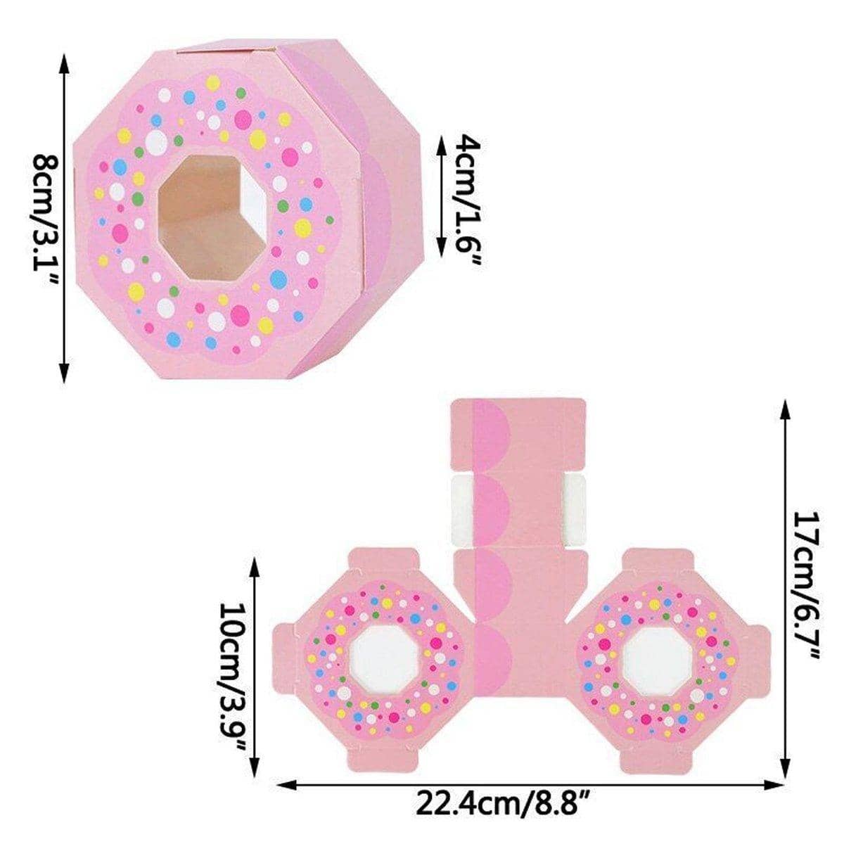 Paper Doughnut Candy Boxes for Weddings and Parties - Baby Pink, Pack of 100 - view 4