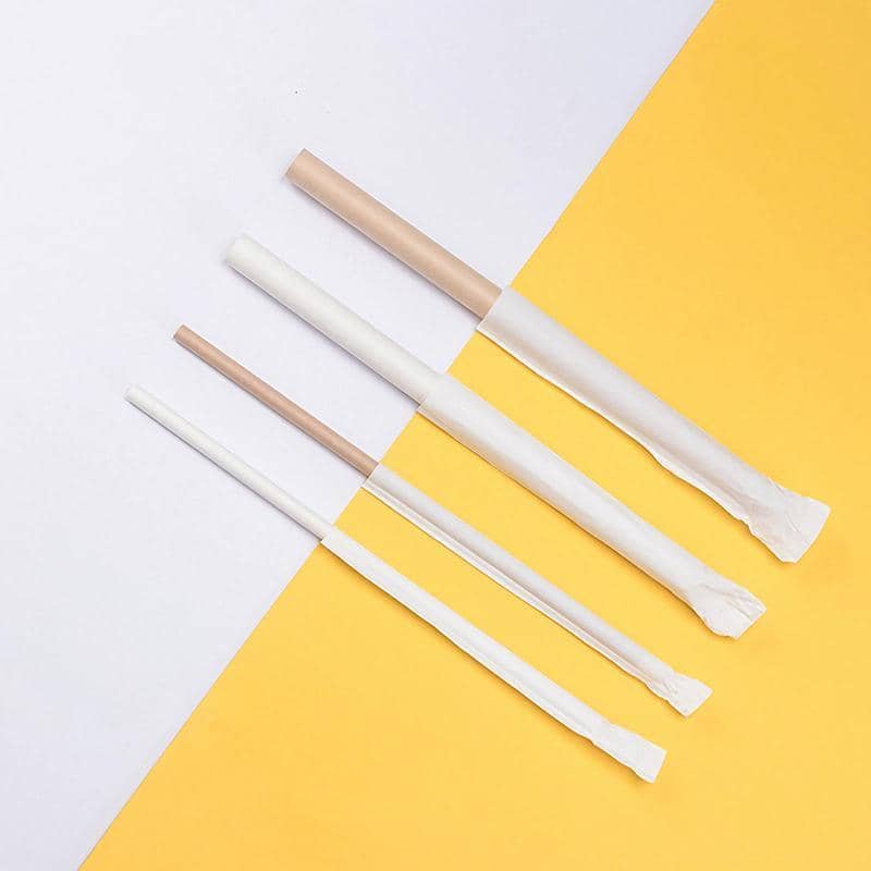 Paper Drinking Straws 6 x 190 mm, Pack of 2000 - Kraft - view 4