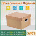 Paper File Storage Boxes, Pack of 5 - 22 Litre (35 x 30 x 21 cm)