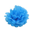 Paper Flower Balls, 20 cm, Pack of 10 - Blue