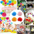 Paper Flower Balls, 20 cm, Pack of 10 - Blue - view 5