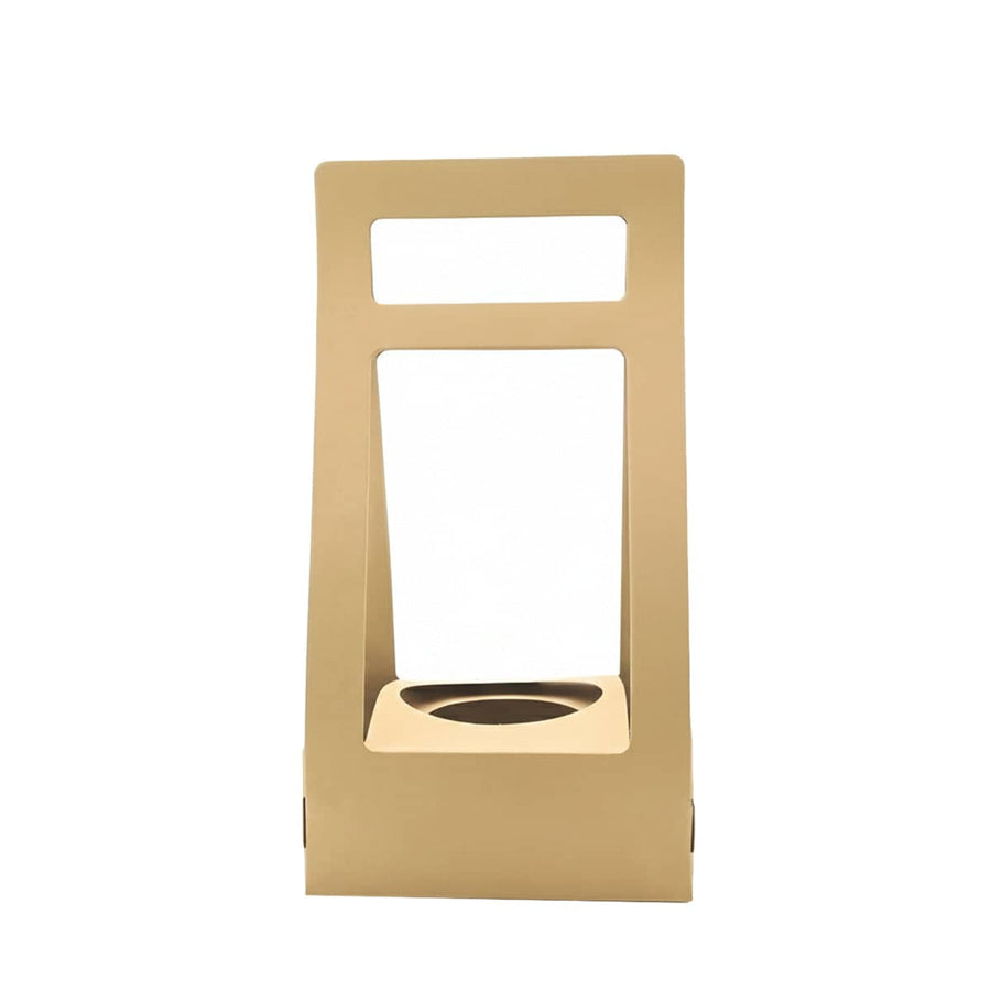 Paper Flower Gift Boxes with Handle, Pack of 30 - Kraft