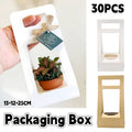 Paper Flower Gift Boxes with Handle, Pack of 30 - Kraft - view 2