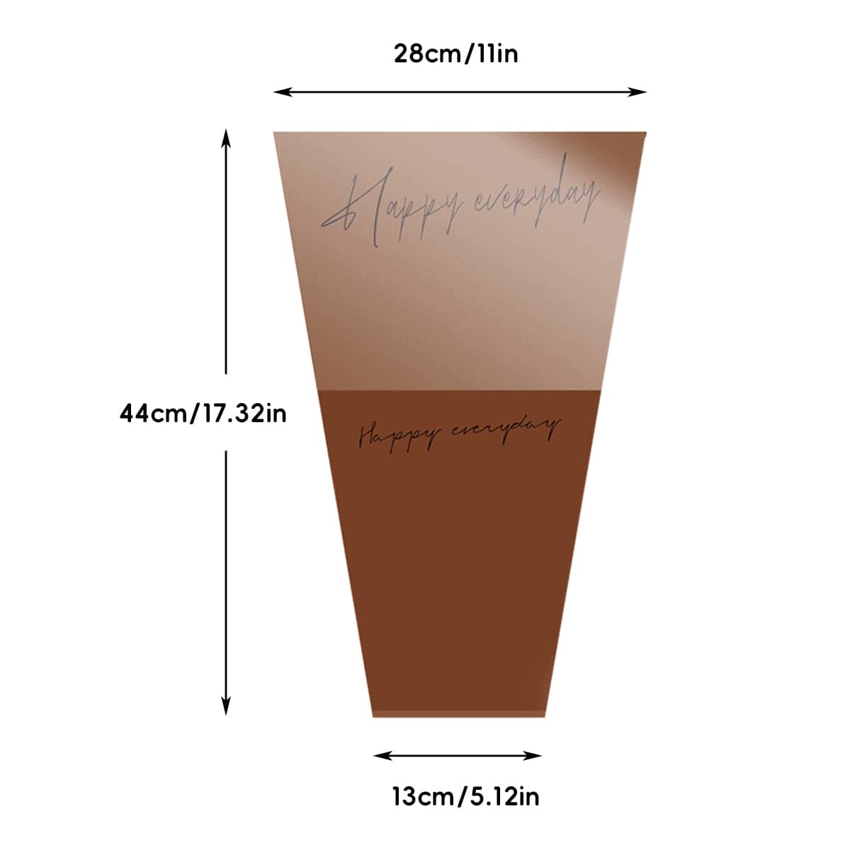 Paper Gift Bags for Flower Bouquets, 2 Packs of 20 - Brown - view 4