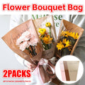 Paper Gift Bags for Flower Bouquets, 2 Packs of 20 - Light Tan Kraft - view 2