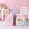 Paper Gift Bags with Handles, Pack of 30 - Gold Castle and Floral Design - view 5