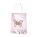 Paper Gift Bags with Handles, Pack of 30 - Pink Butterfly Design