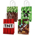 Paper Gift Bags with Handles, Pixel Block Themed - Pack of 40, 21 x 15 x 8 cm - view 2