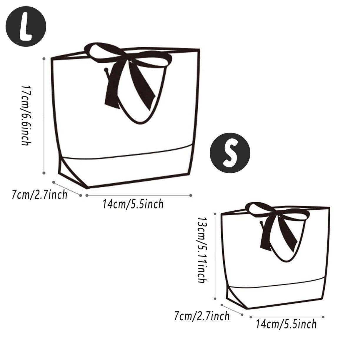 Paper Gift Bags, Pack of 25 - Small (14 x 7 x 13 cm) - view 4