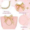 Paper Gift Bags with Ribbon Bow Handles, 14 x 7 x 15 cm, Pack of 50 - White - view 5