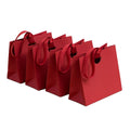 Paper Gift Bags with Ribbon Handles, Pack of 4 - Red