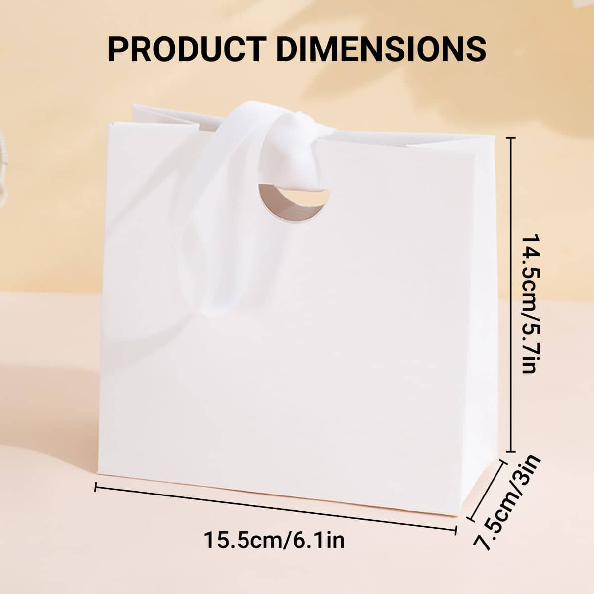 Paper Gift Bags with Ribbon Handles, Pack of 4 - Red - view 4