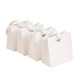 Paper Gift Bags with Ribbon Handles, Pack of 4 - White