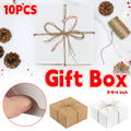Paper Gift Boxes with Jute Rope, Pack of 10 - Kraft Brown - view 2