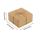Paper Gift Boxes with Jute Rope, Pack of 10 - Kraft Brown - view 4