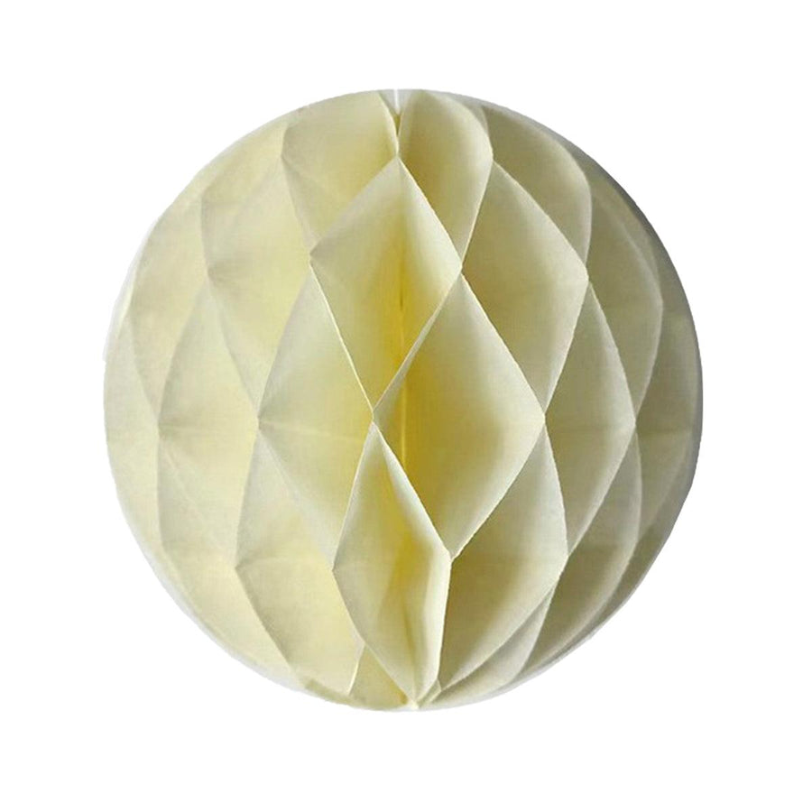 Paper Honeycomb Lanterns, Hanging Party Decorations, Pack of 10 - Cream