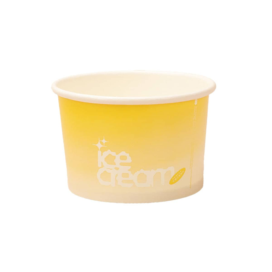 Paper Ice Cream Cups, 4 oz, Pack of 100 - Yellow