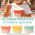 Paper Ice Cream Cups, 4 oz, Pack of 100 - Yellow - view 2