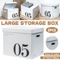 Paper Storage Boxes Set of 2, Large Capacity Portable Minimalist Design for Home
