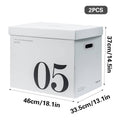 Paper Storage Boxes Set of 2, Large Capacity Portable Minimalist Design for Home - view 3