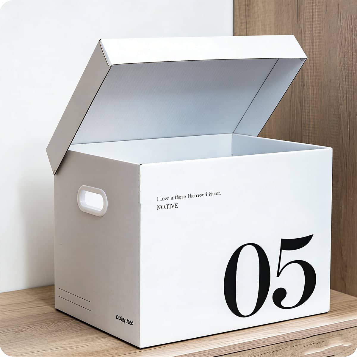 Paper Storage Boxes Set of 2, Large Capacity Portable Minimalist Design for Home - view 4