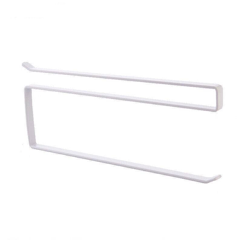 Paper Towel Holder Under Cabinet Iron Rack - White