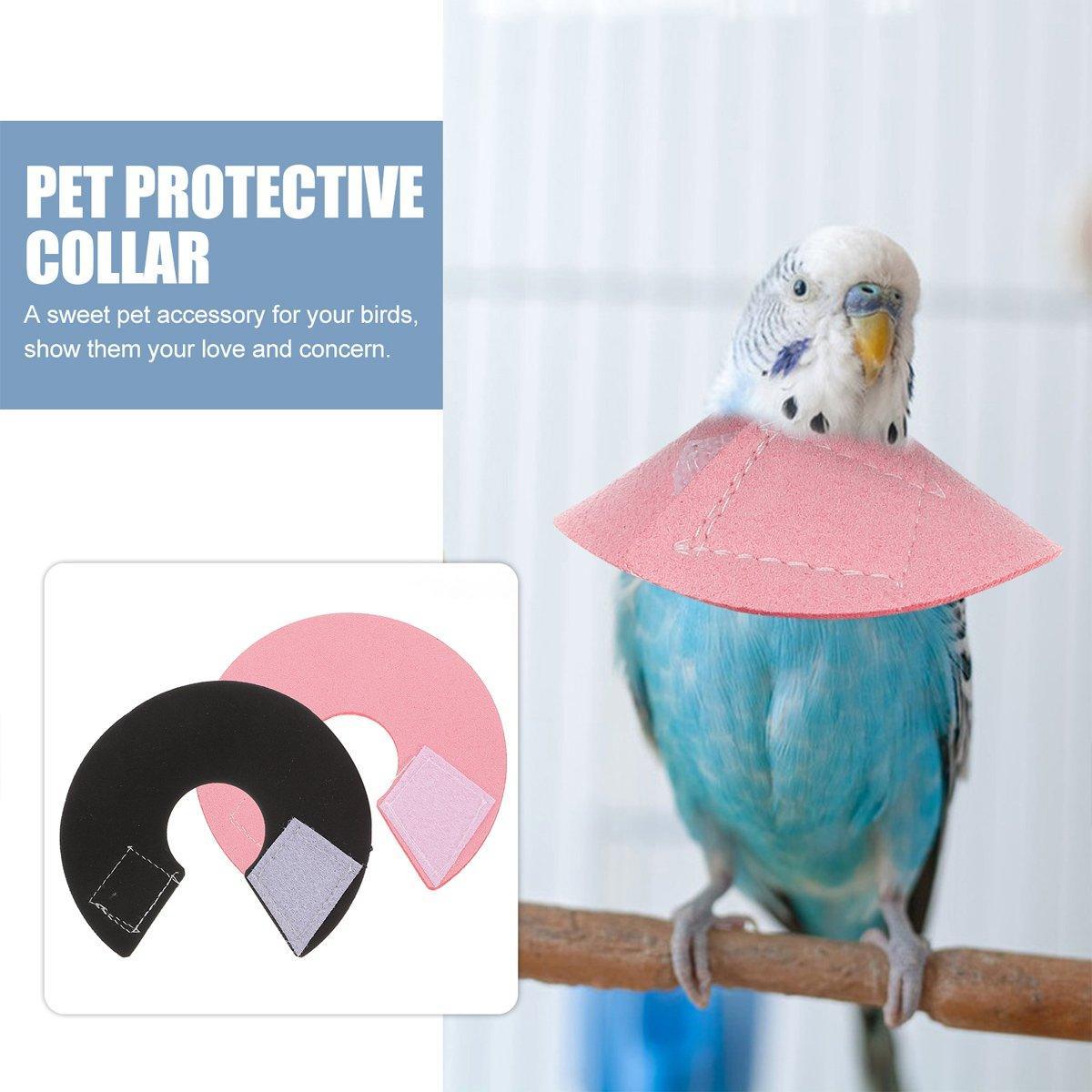 Parrot Bird Anti Bite Collar, Adjustable Neck Guard - Yellow, L - view 9
