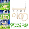 Parrot Chewing Toy Hanging Wooden Ring Swing for Small and Medium Parrots