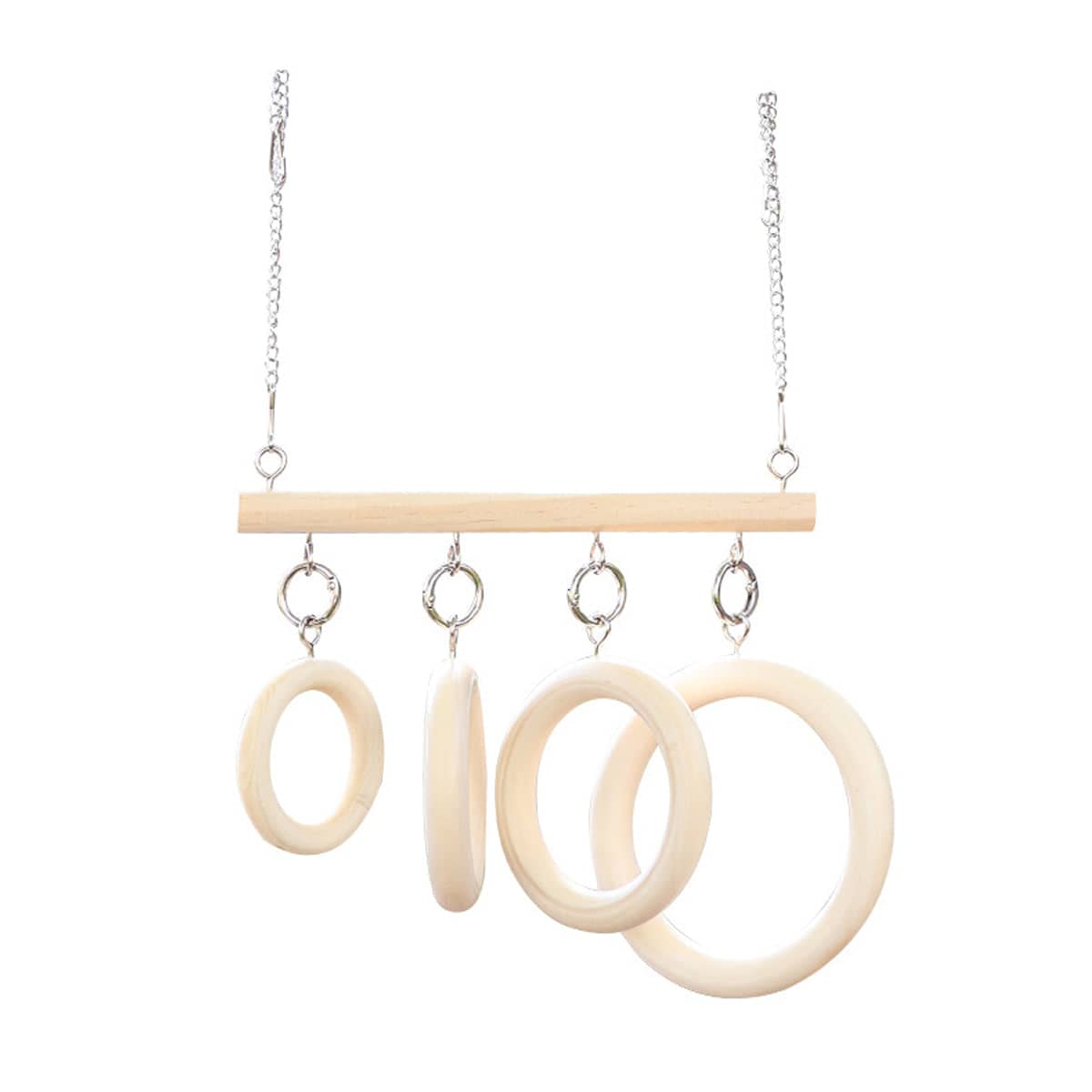 Parrot Chewing Toy Hanging Wooden Ring Swing for Small and Medium Parrots - view 2
