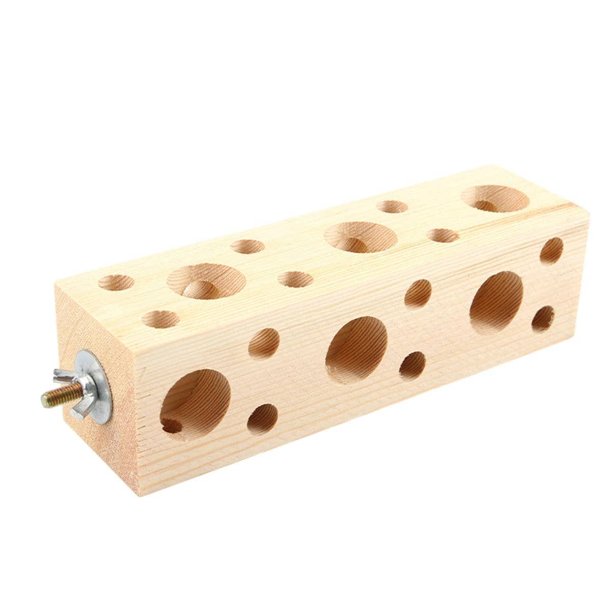 Parrot Chewing Wood Toy - Bird Stand and Drilling Stick for Pet Birds - view 2