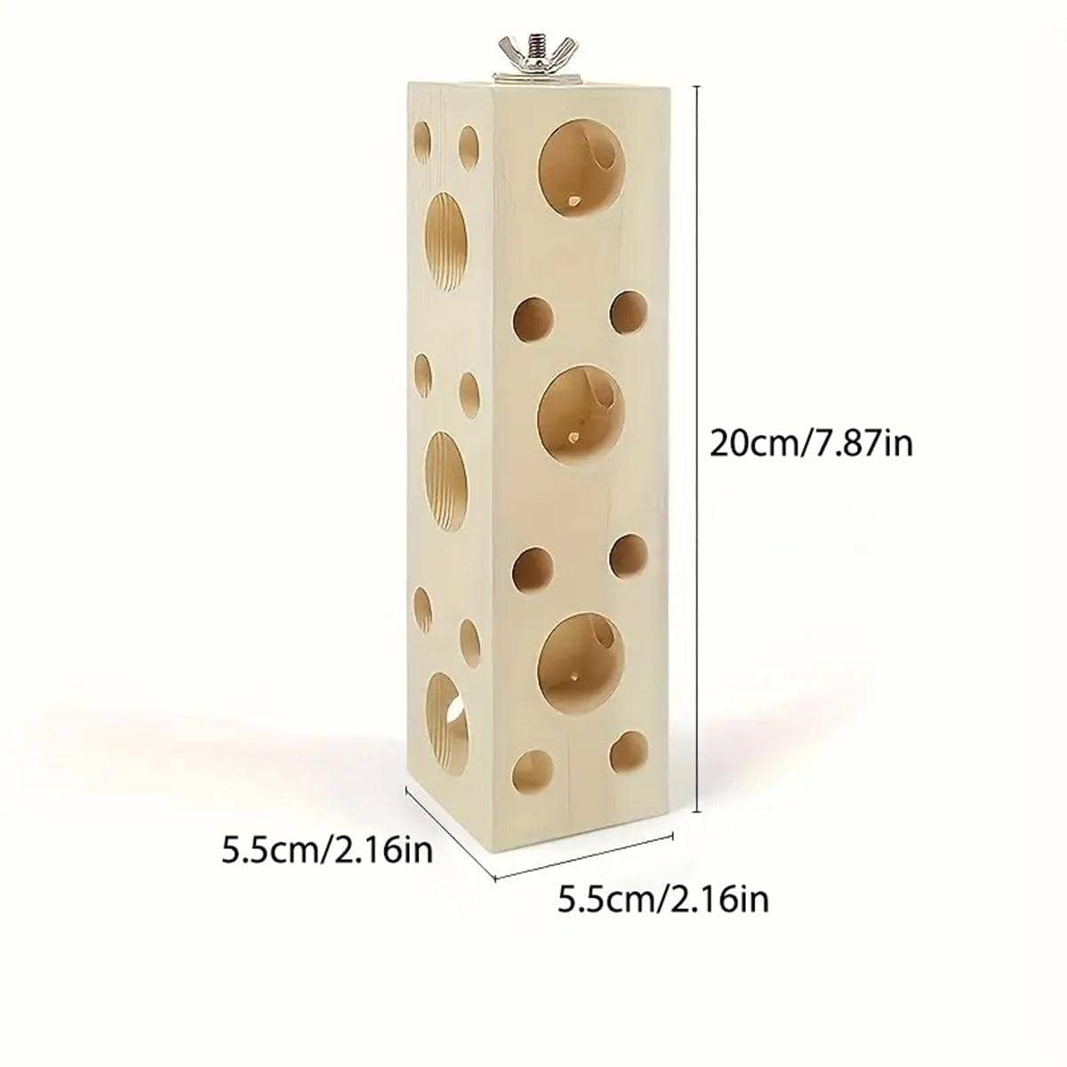 Parrot Chewing Wood Toy - Bird Stand and Drilling Stick for Pet Birds - view 3