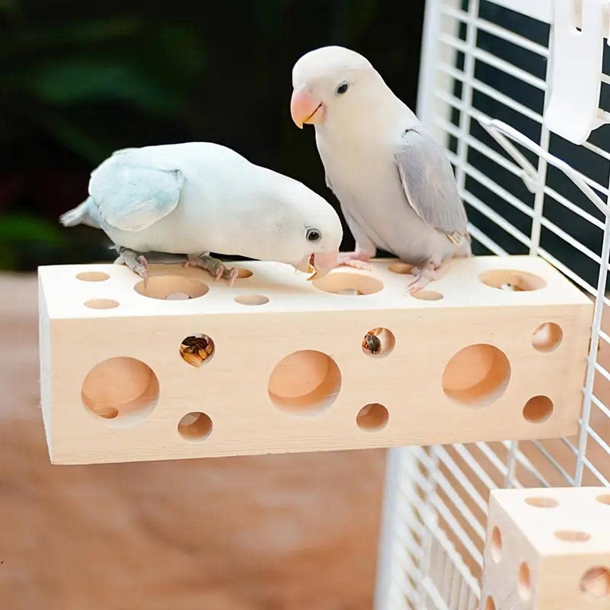 Parrot Chewing Wood Toy - Bird Stand and Drilling Stick for Pet Birds - view 4