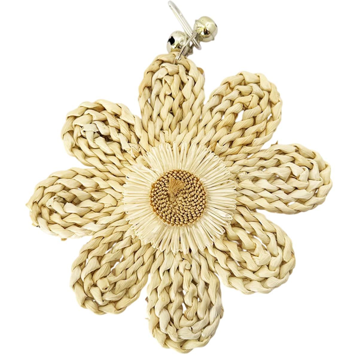 Parrot Corn Husk Chew Toy - Large Woven Flower, 22 cm - view 2
