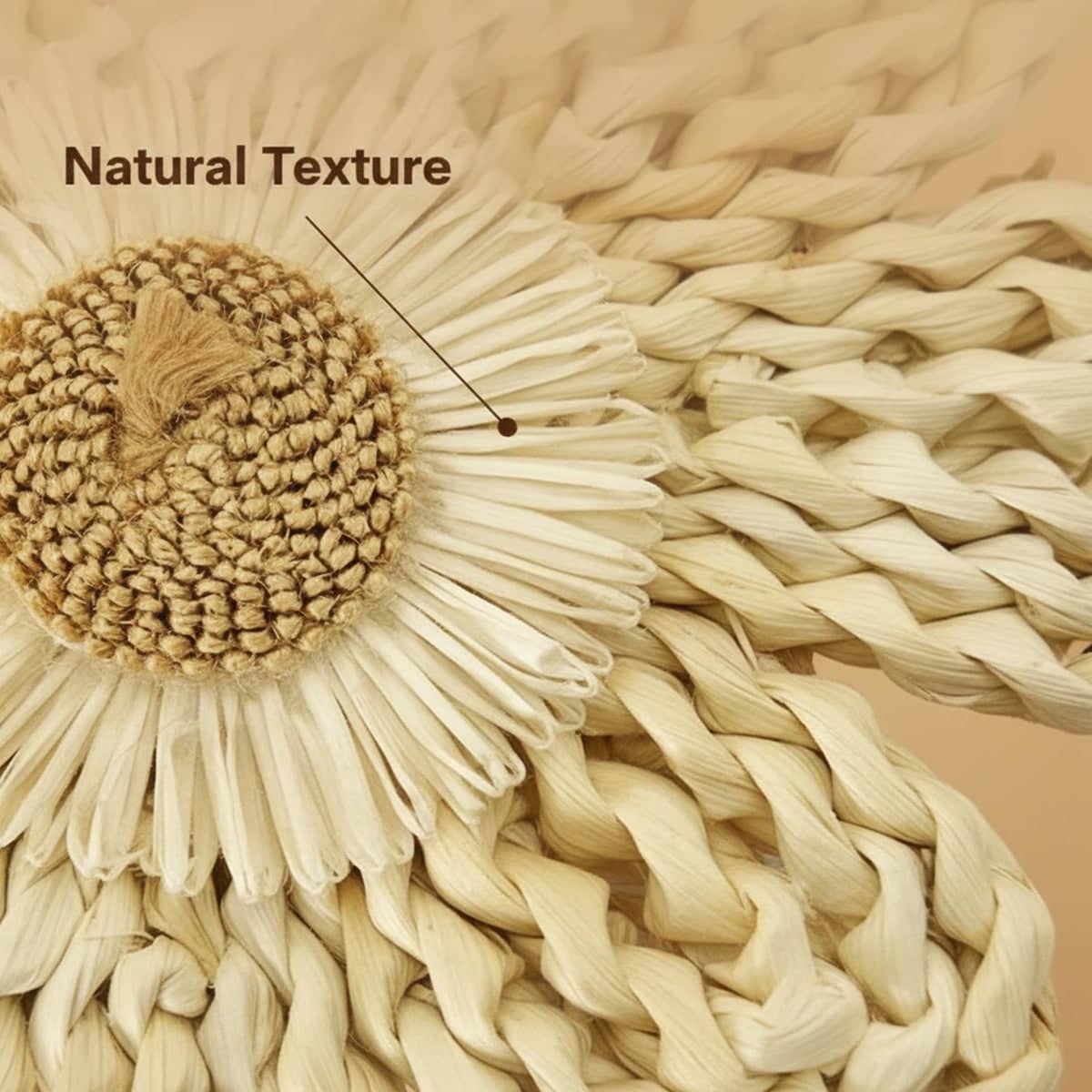 Parrot Corn Husk Chew Toy - Large Woven Flower, 22 cm - view 5