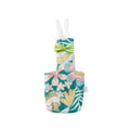 Parrot Diaper Flight Suit with Bow - Green Floral Print, Size XS (4.5 x 9 cm)