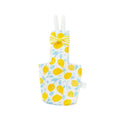 Parrot Diaper Flight Suit with Bow - Yellow Lemon Print, Size XS (4.5 x 9 cm)