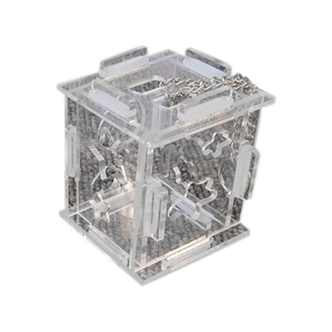 Parrot Foraging Toy Acrylic Bird Feeder - Size S (6.3 x 6.3 x 8.5 cm)