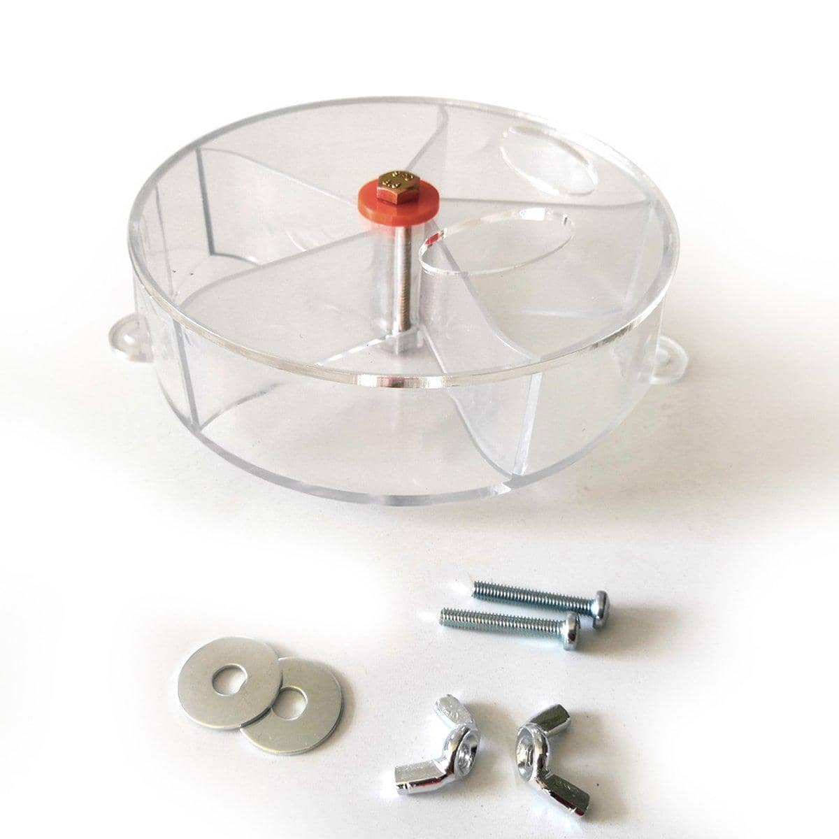 Parrot Foraging Wheel Toy, Bird Chew Food Dispenser - Clear - view 5